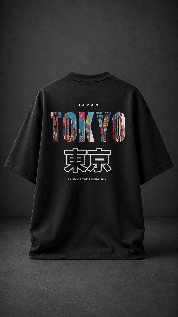 5'Li Tokyo Drop Unisex Tişört Set - Karışık - Görsel 4