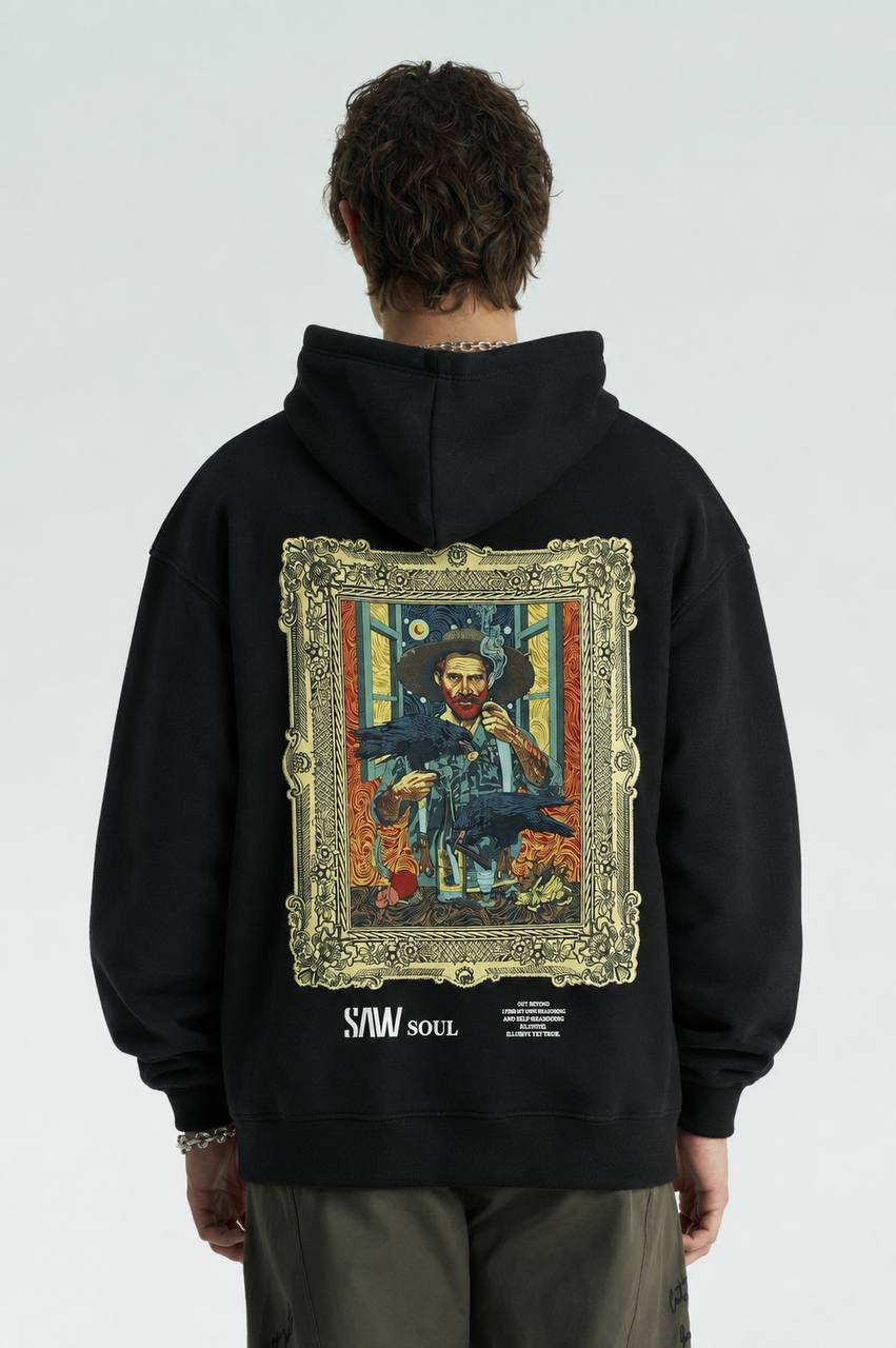 Dora Oversize Kesim Özel Tasarım Unisex Hoodie - Siyah