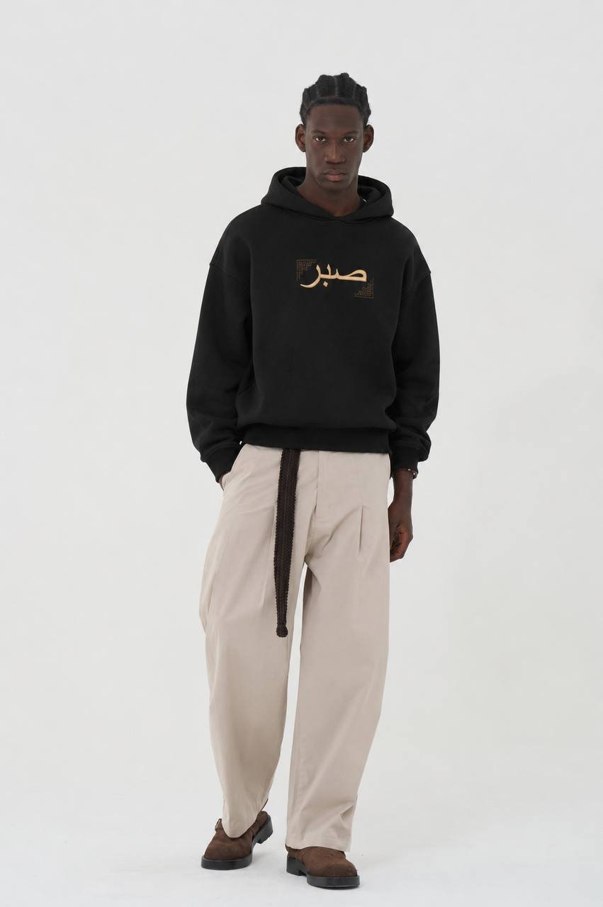 Kety Oversize Kesim Özel Tasarım Unisex Hoodie - Siyah - Görsel 2