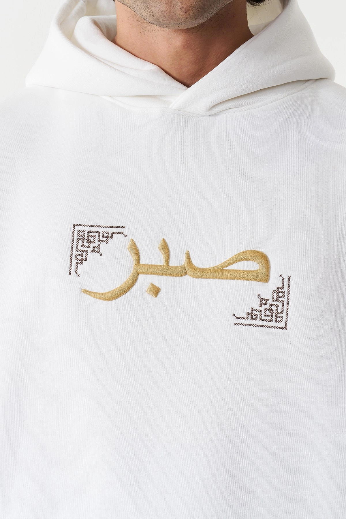 Kety Oversize Kesim Özel Tasarım Unisex Hoodie - Beyaz - Görsel 2