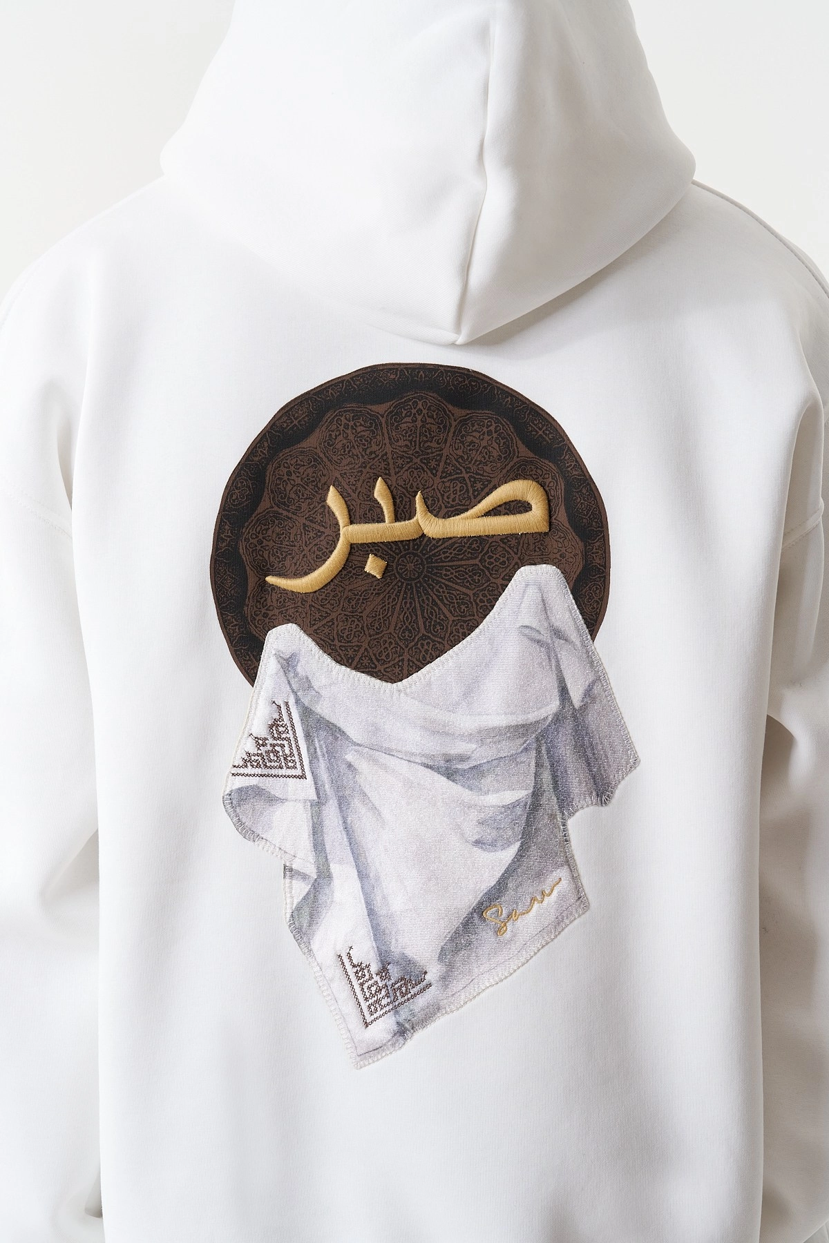 Kety Oversize Kesim Özel Tasarım Unisex Hoodie - Beyaz - Görsel 3