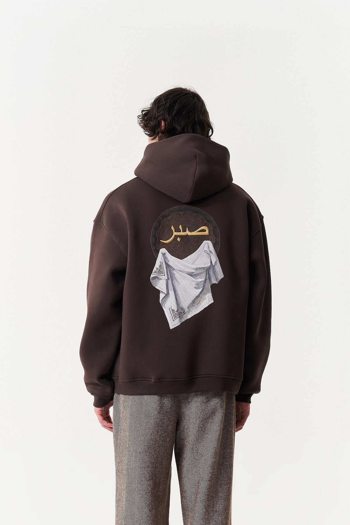 Kety Oversize Kesim Özel Tasarım Unisex Hoodie - Kahverengi - Görsel 2