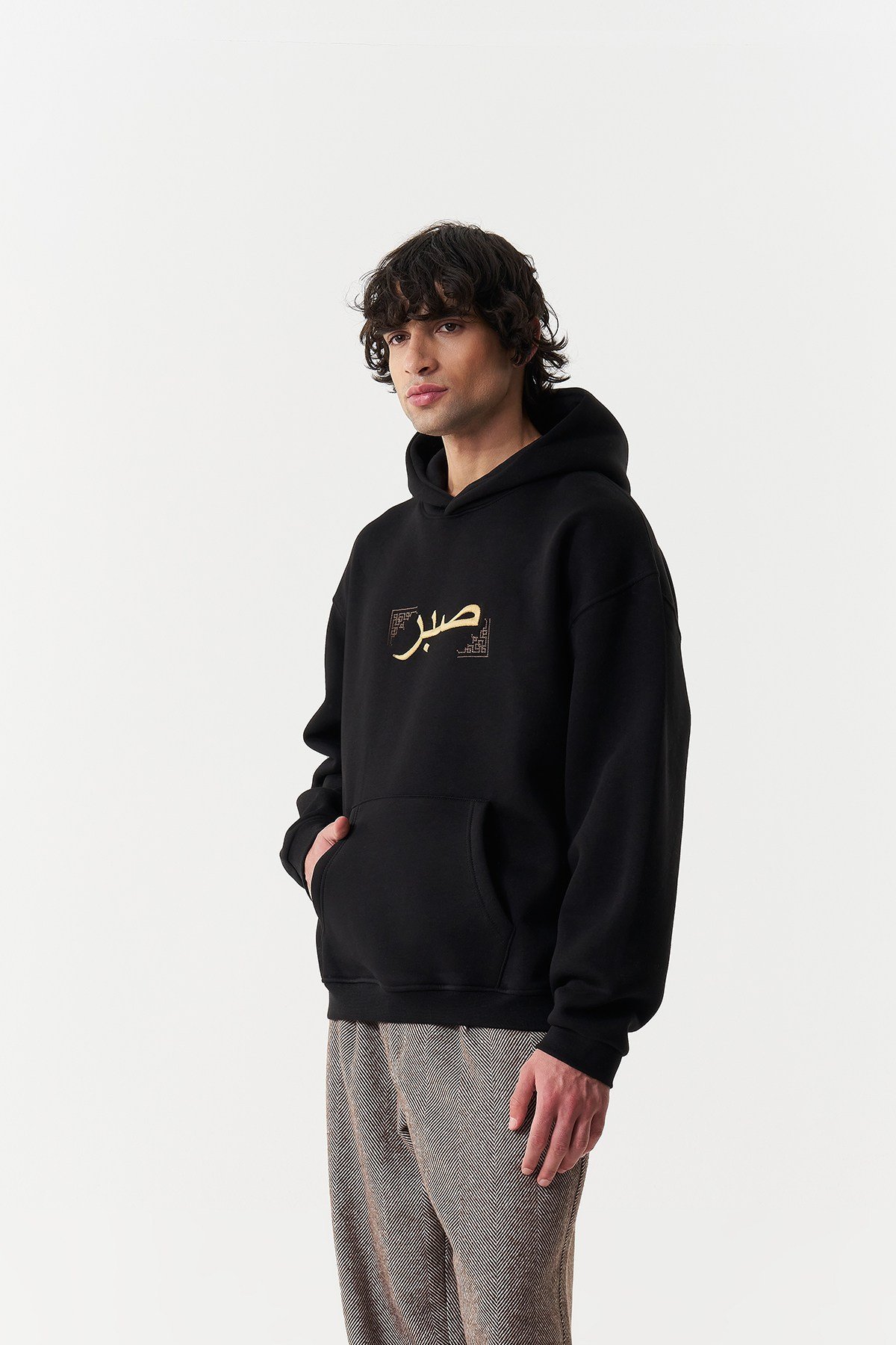 Kety Oversize Kesim Özel Tasarım Unisex Hoodie - Siyah - Görsel 3