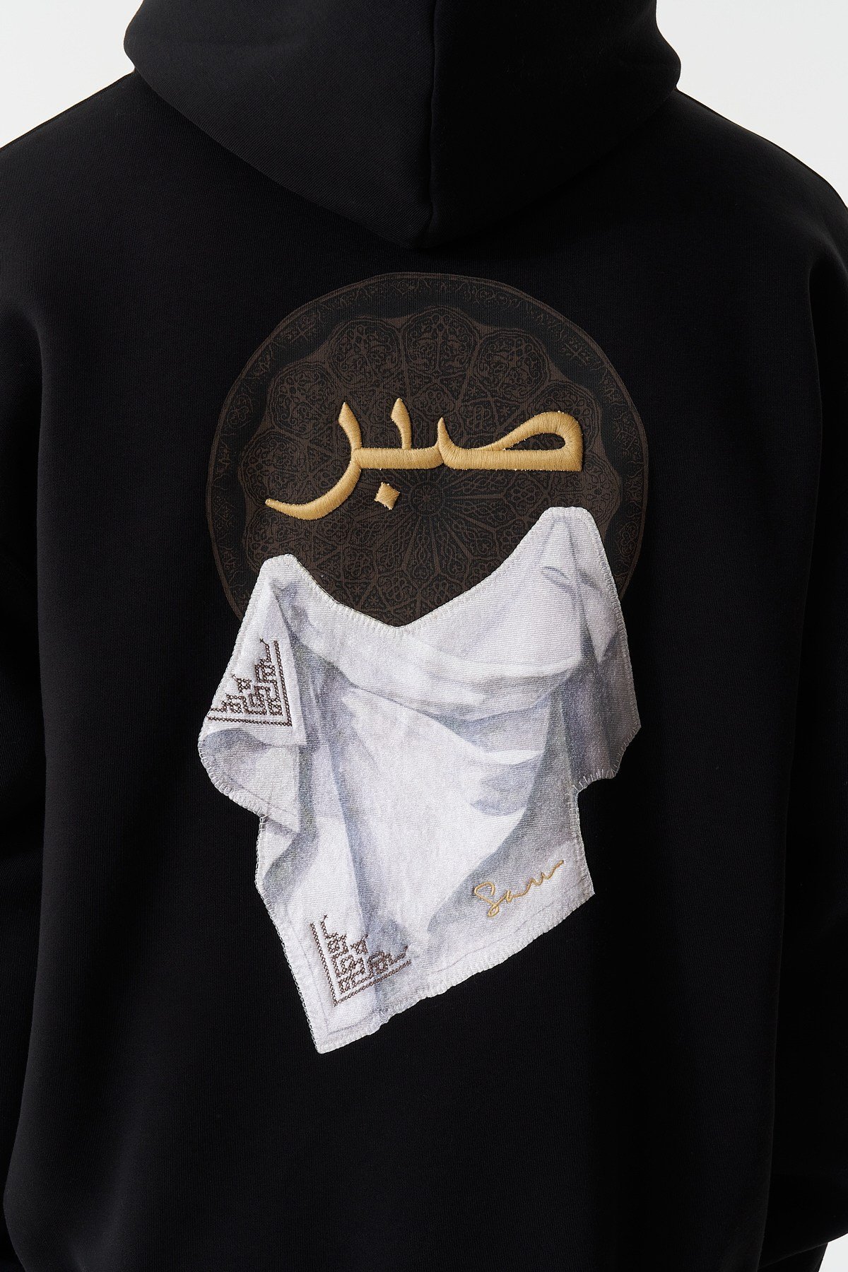 Kety Oversize Kesim Özel Tasarım Unisex Hoodie - Siyah - Görsel 4