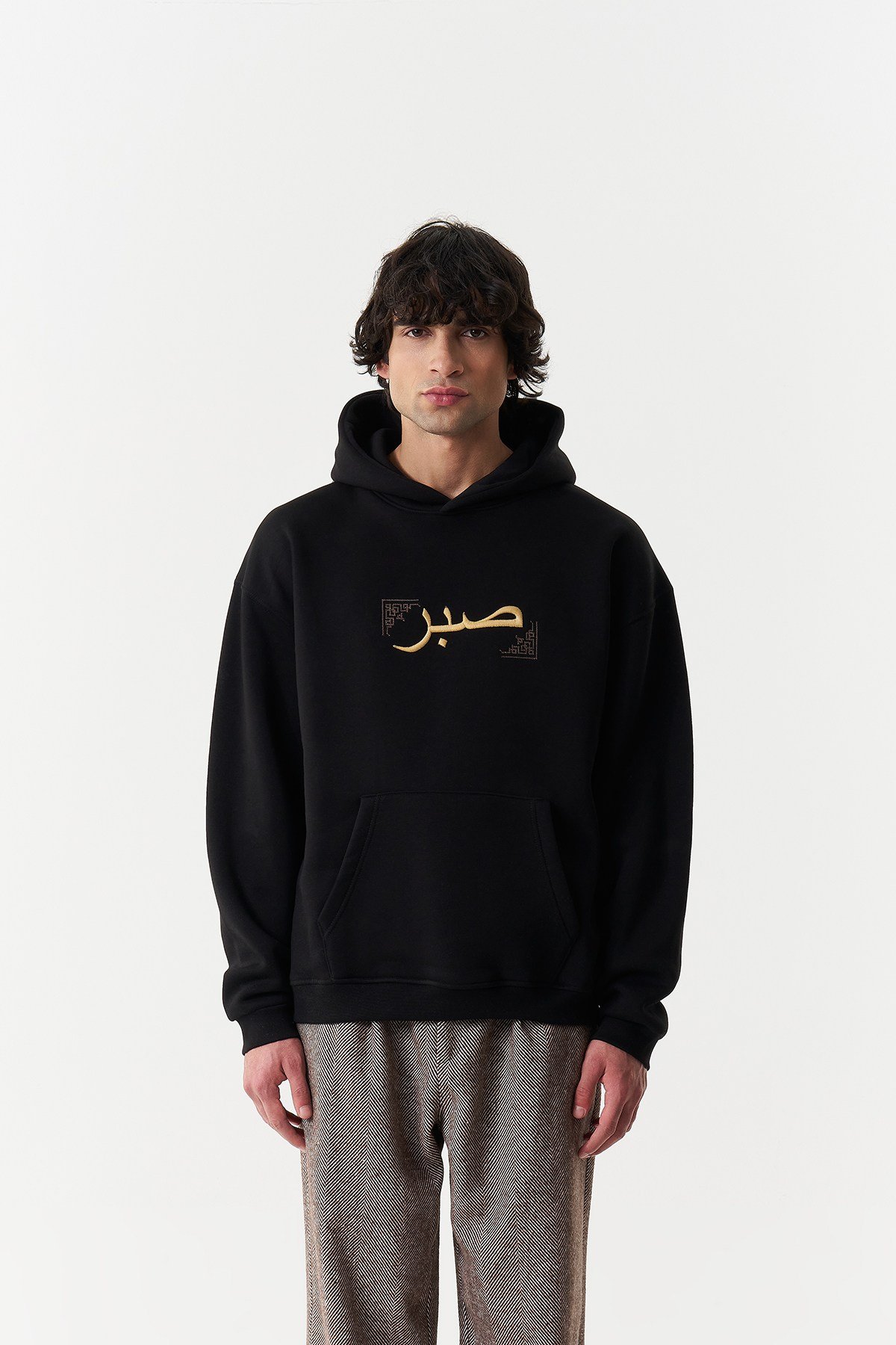 Kety Oversize Kesim Özel Tasarım Unisex Hoodie - Siyah - Görsel 5