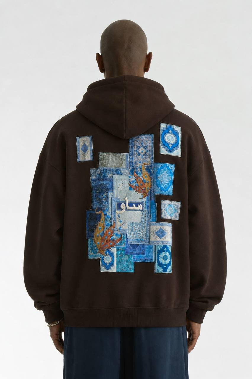 Kufs Oversize Kesim Özel Tasarım Unisex Hoodie - Kahverengi