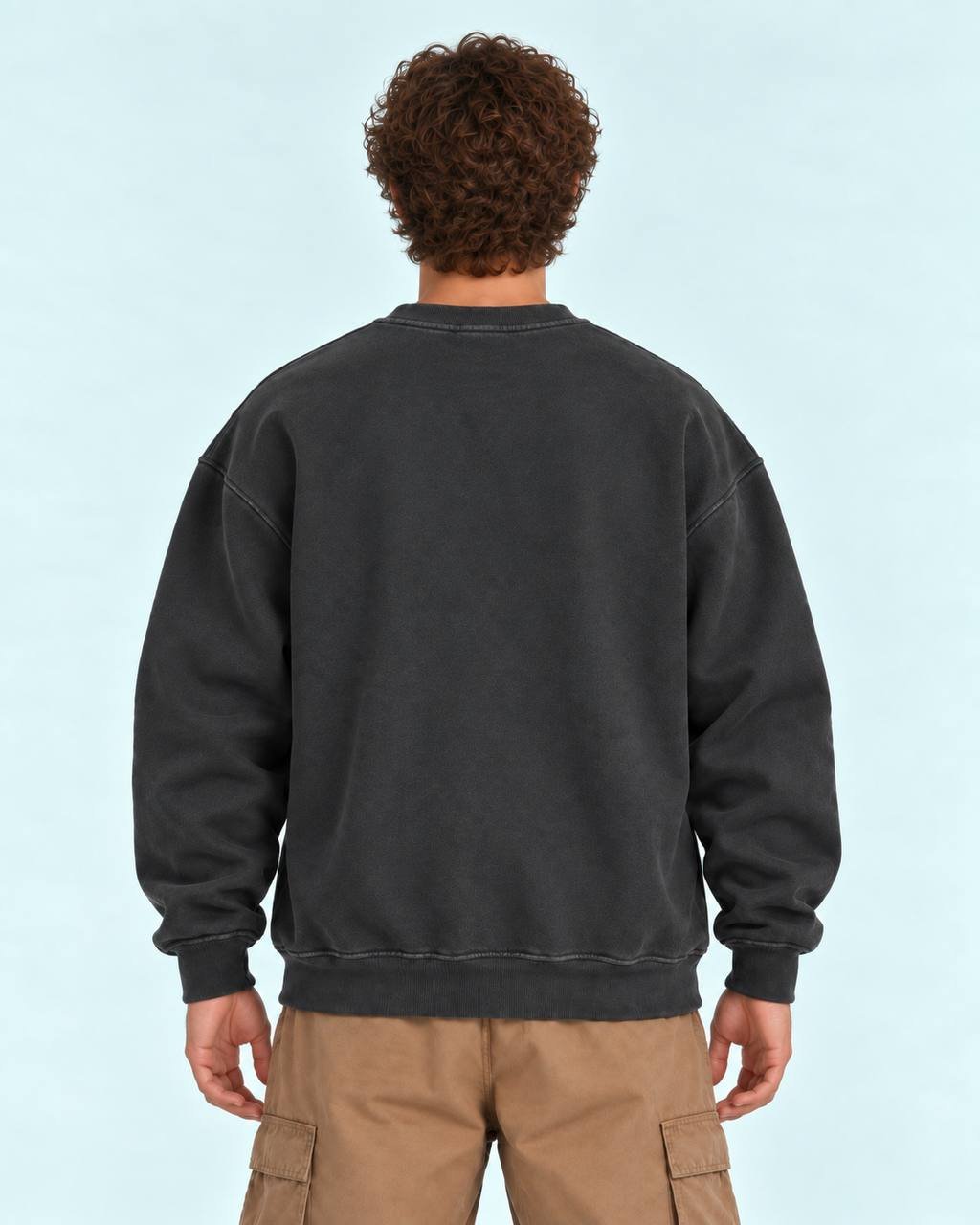 Mercy Baskılı Oversize Kesim Özel Tasarım Unisex Sweatshirt - Siyah - Görsel 2