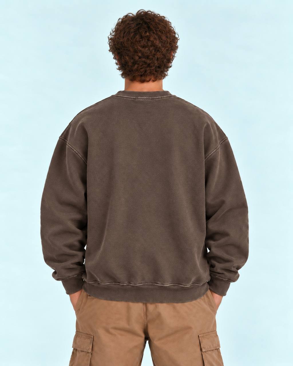 Mercy Baskılı Oversize Kesim Özel Tasarım Unisex Sweatshirt - Siyah - Kahverengi - Görsel 2