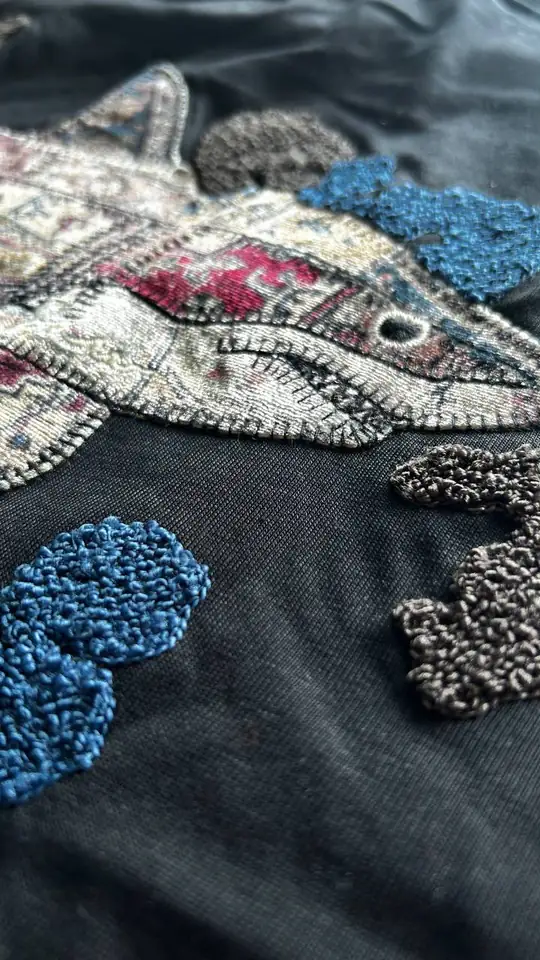 Shark Oversize Kesim Özel Tasarım Erkek Tişört - Siyah - Görsel 4