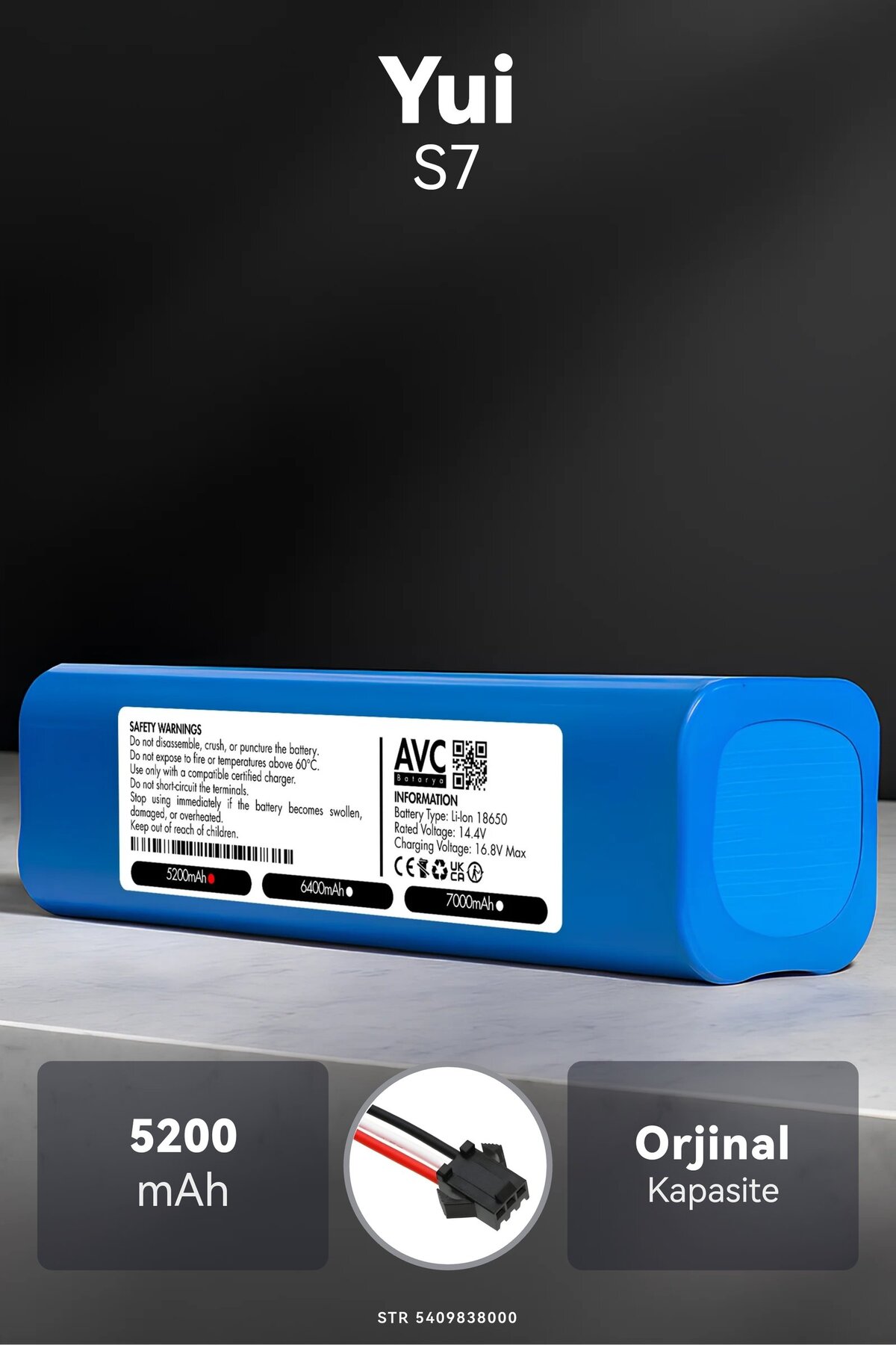 Yui S7 5200mAh Robot Süpürge Bataryası