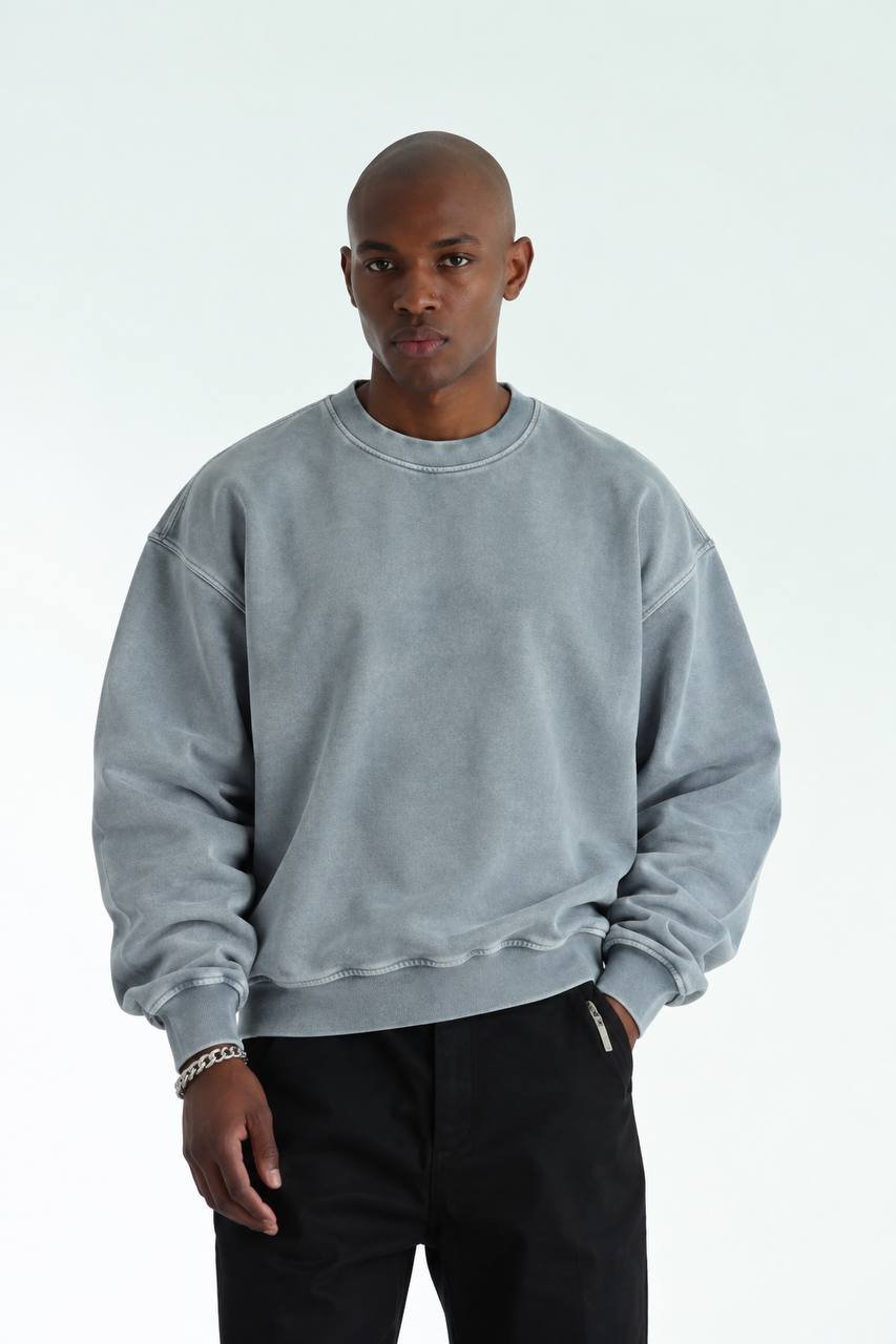 Zico Oversize Kesim Özel Tasarım Unisex Hoodie - Gri
