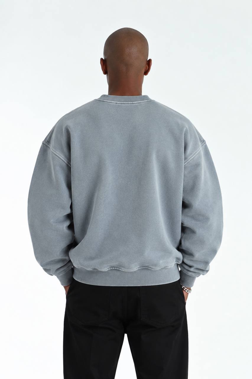 Zico Oversize Kesim Özel Tasarım Unisex Hoodie - Gri - Görsel 2